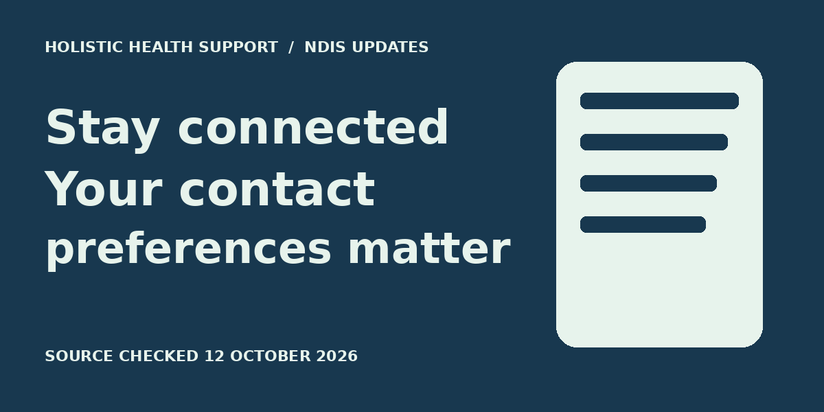 NDIS contact rules: editorial update graphic