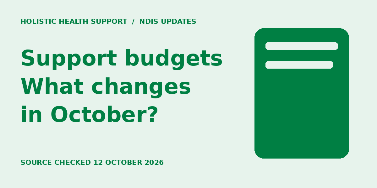 NDIS support budget changes: editorial update graphic
