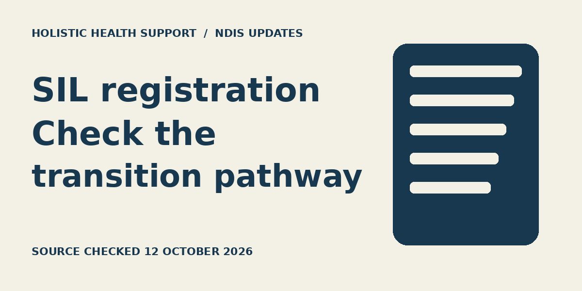 SIL provider registration: editorial update graphic
